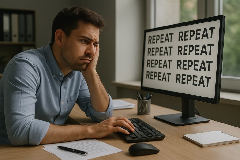 repetitieve taken